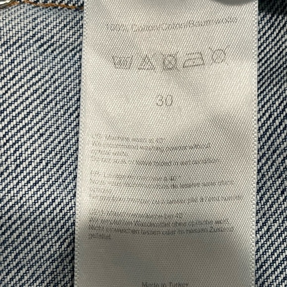 Anine Bing Straight Leg High Waist Distressed Jeans SZ  30 Blue - Picture 5 of 5